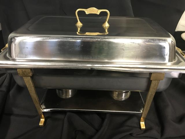 Rental store for 8 Qt Oblong Brass Trim Chaffer in St. Louis MO