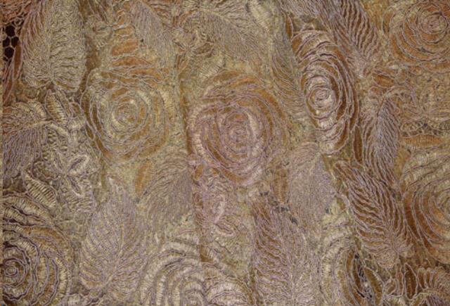 Rental store for Khaki Lace Floral Runner in St. Louis MO