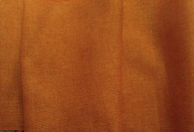 Rental store for Orange Shimmer Burlap Runner in St. Louis MO