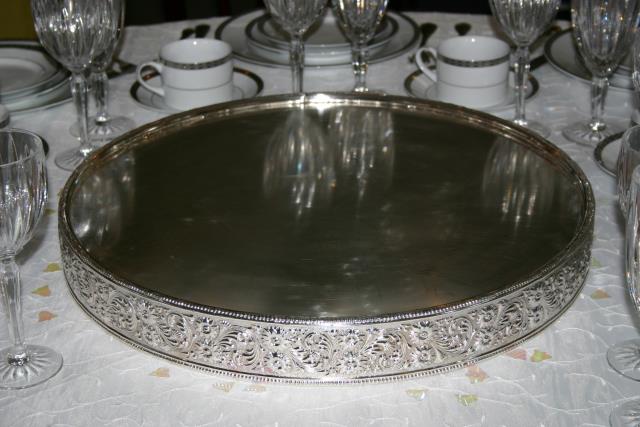 Rental store for 18  Round Silver Cake Stand in St. Louis MO