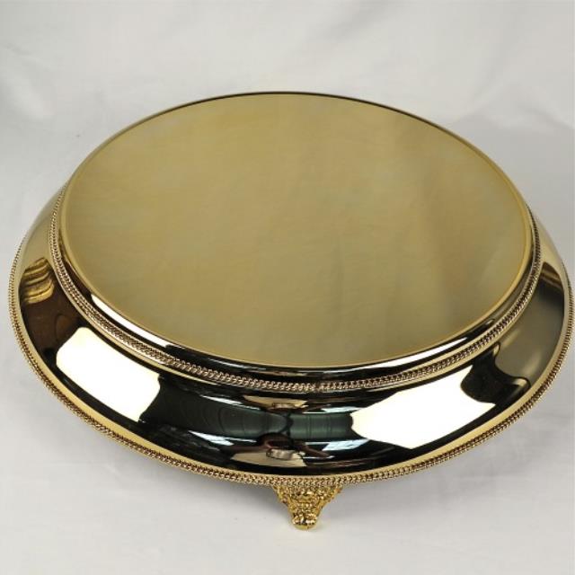 Rental store for 18  Round Gold Cake Stand in St. Louis MO