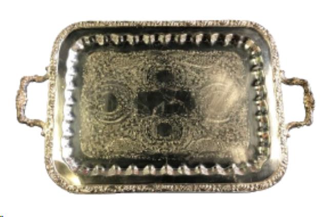Rental store for Small Silver Oblong Tray in St. Louis MO