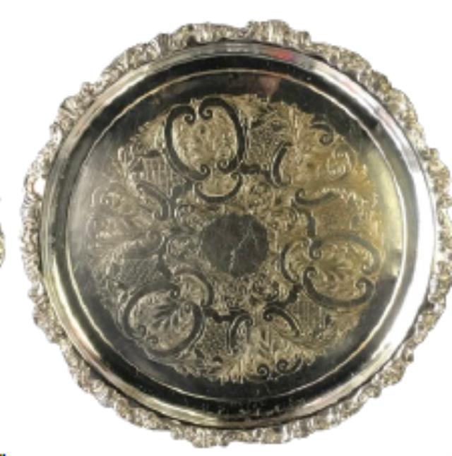 Rental store for Medium Silver Round Tray in St. Louis MO