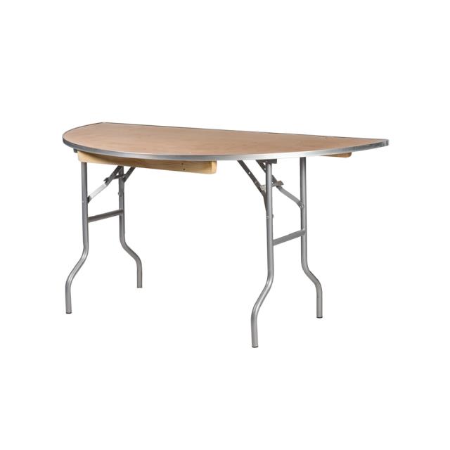 Rental store for 48  Half Round Wood Top Table in St. Louis MO