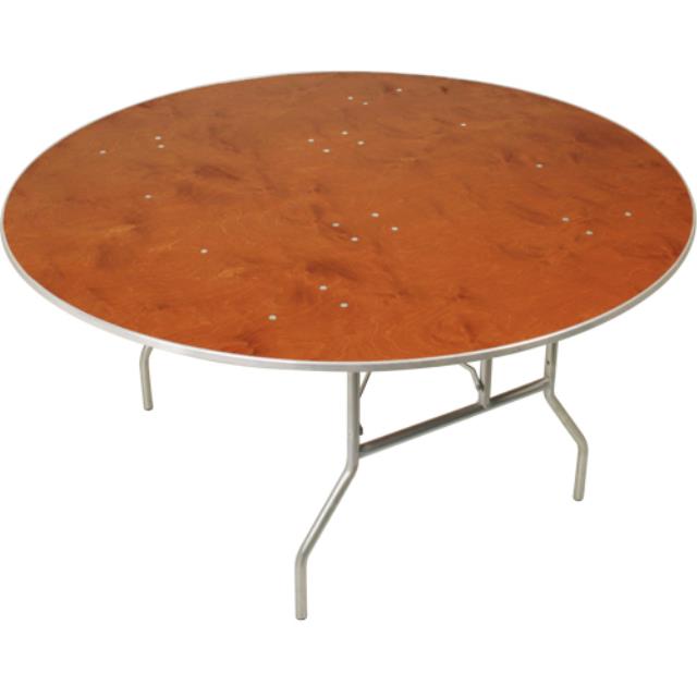 Rental store for 66  Round Wood Top Table in St. Louis MO
