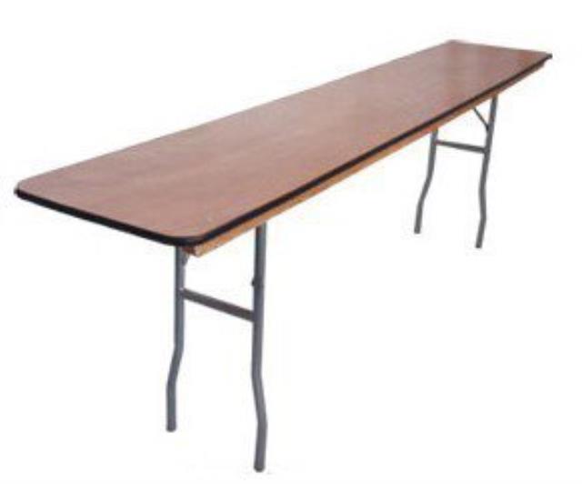 Rental store for 8 x18 Rectangle Wood Top Table in St. Louis MO