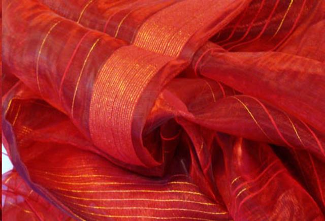 Rental store for Crimson Red Striped Sheer in St. Louis MO