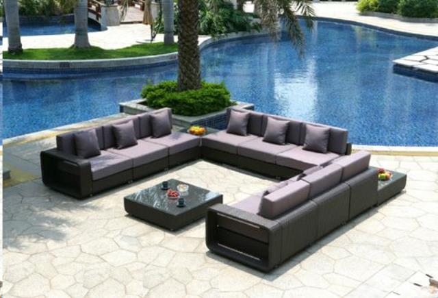 Rental store for Black Rattan Modular Furniture in St. Louis MO