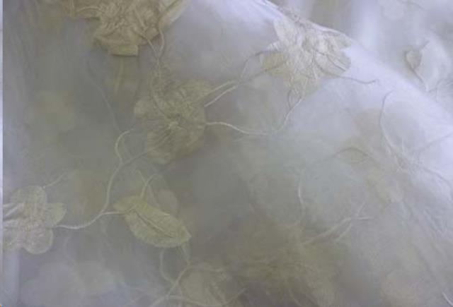 Rental store for White Organza Ivory Applique in St. Louis MO